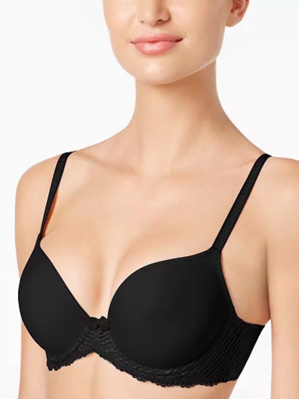 Wacoal Women's La Femme Demi Contour Bra 853217 in Black Size 34G $68 Retail